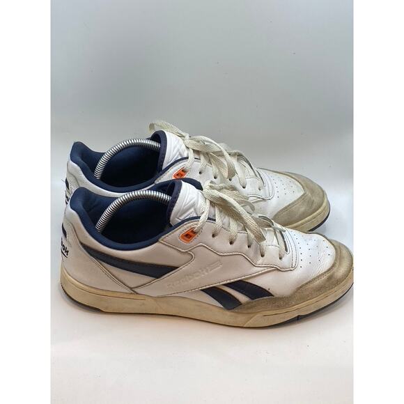 REEBOK Men's Navy-White Round Toe Lace-Up Casual Sneakers SZ 10.5 - Picture 1 of 11